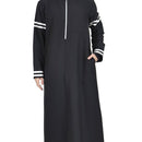 Zipper Front Dishdasha With Sleeve Accent - EastEssence.com