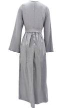 Women's Beautiful Embroidered Chambray Abaya