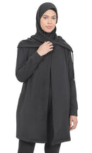 Fleece Extended Collar with button closure Shrug