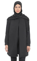 Fleece Extended Collar with button closure Shrug