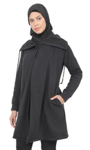 Fleece Extended Collar with button closure Shrug