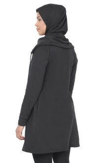 Fleece Extended Collar with button closure Shrug