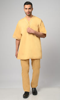Aabid Modest Muslim Mens Embroidered