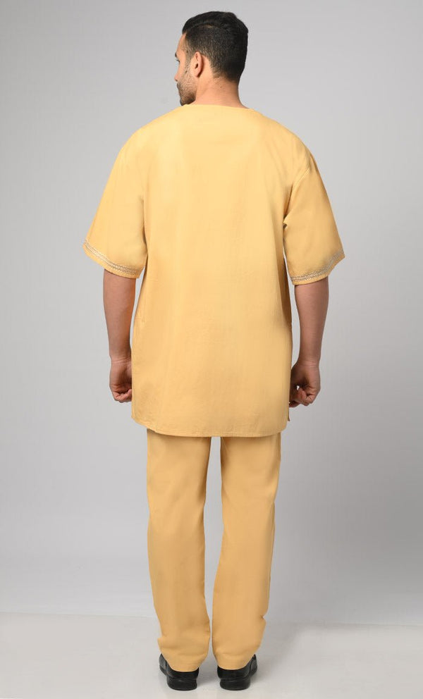 Aabid Modest Muslim Mens Embroidered