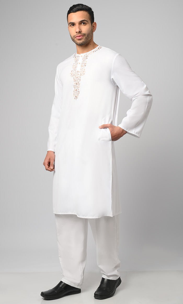 Aleem Modest Muslim Mens Embroidered