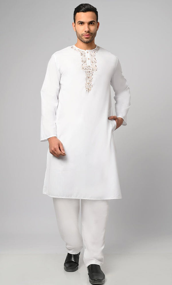Aleem Modest Muslim Mens Embroidered