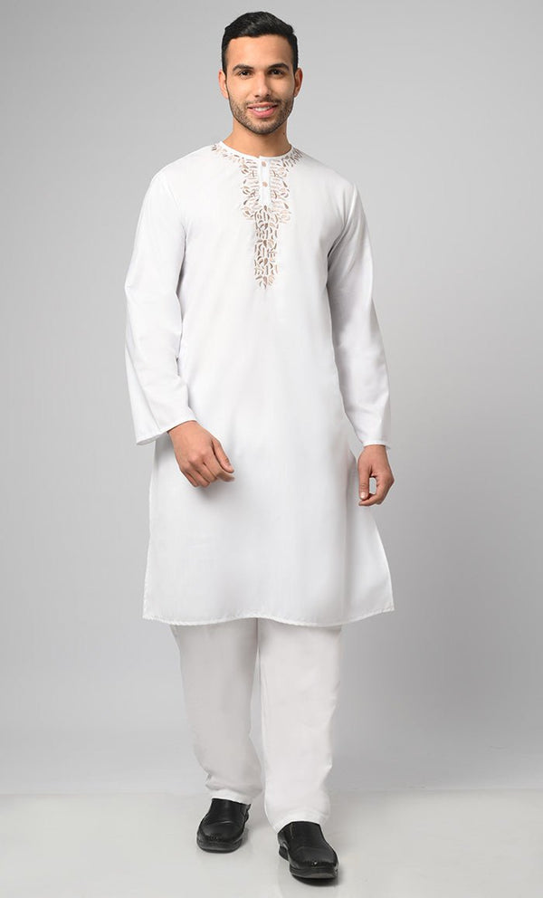 Aleem Modest Muslim Mens Embroidered
