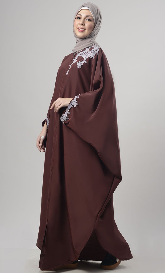 Amazing Lace Detailing Kaftan Dress - EastEssence.com