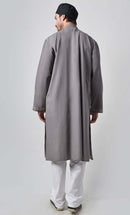 Ancient Motifs Embroidered Yoke Cotton Tunic - EastEssence.com