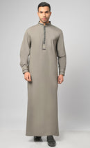Arabian Black Emroidery Detailing Thobe