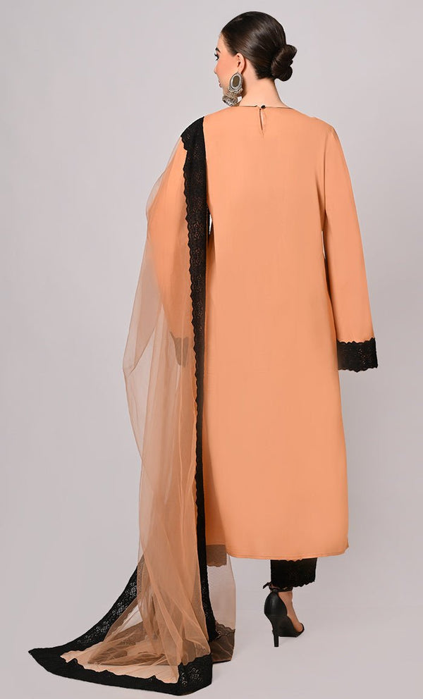 Hand Embroidered Burlwood Salwar Kameez Set