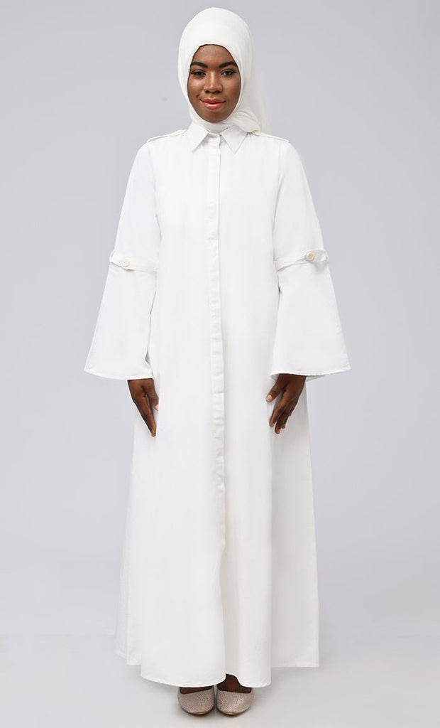 Asr Modest Button Down Prayer Dress For Women - EastEssence.com