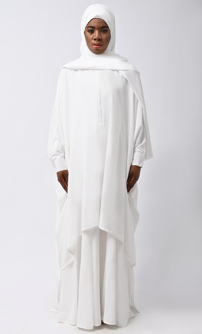 Asr Modest Double Layer Prayer Dress For Women (2Pcset +Hijab ) - EastEssence.com