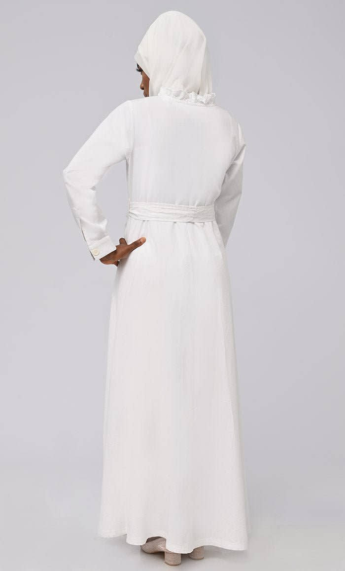 Asr Modest Twill Button Down Prayer Dress For Women