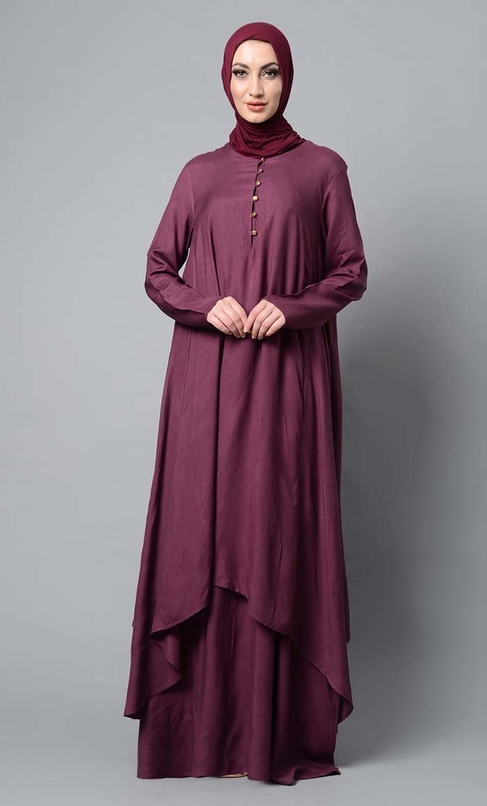 muslimah long dress Muslimah Baju Prom Night Hijab Simple Elegant Blue Maxi Dress For Eid Light Blue Floor-length Dress