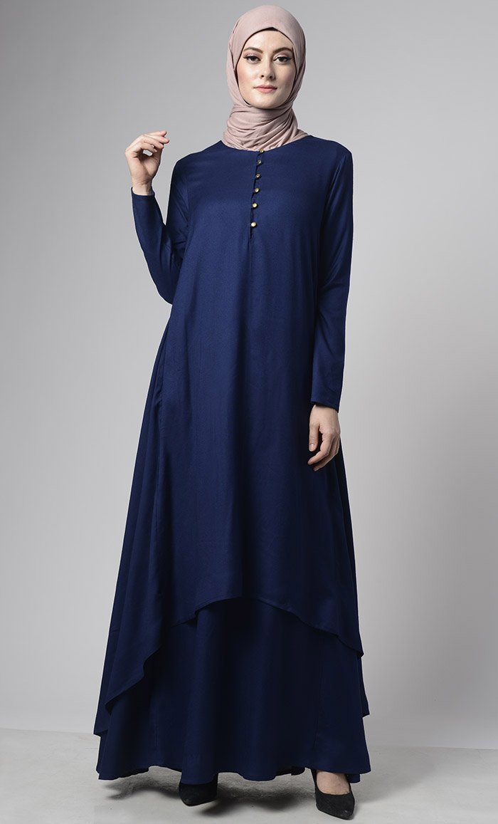 navy blue muslimah dress Navy Blue Muslim Prom Dress Long Sleeves Lace Applique Sweep Train Formal Evening Gown Plus Size from Dhgate Prom Dresses
