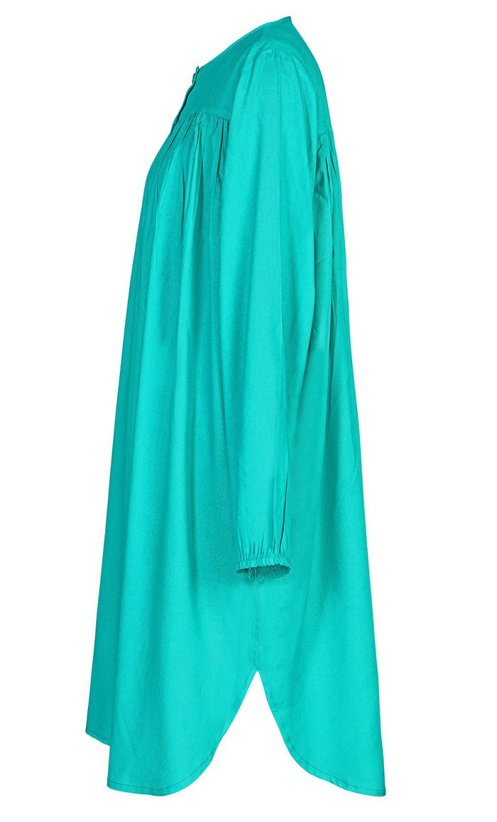 Basic Comfortable Rayon Button Down Tunic With Pockets - EastEssence.com