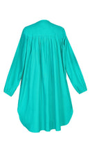 Basic Comfortable Rayon Button Down Tunic With Pockets - EastEssence.com