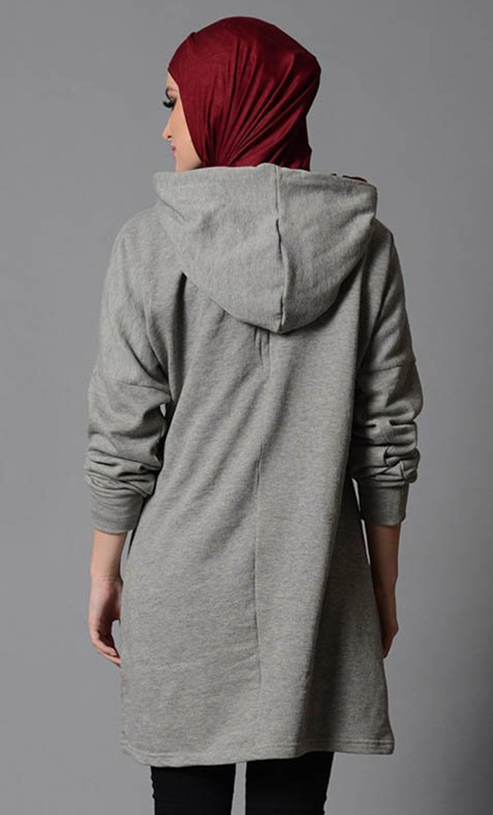 Basic Extra Long Loose Hoodie - EastEssence.com