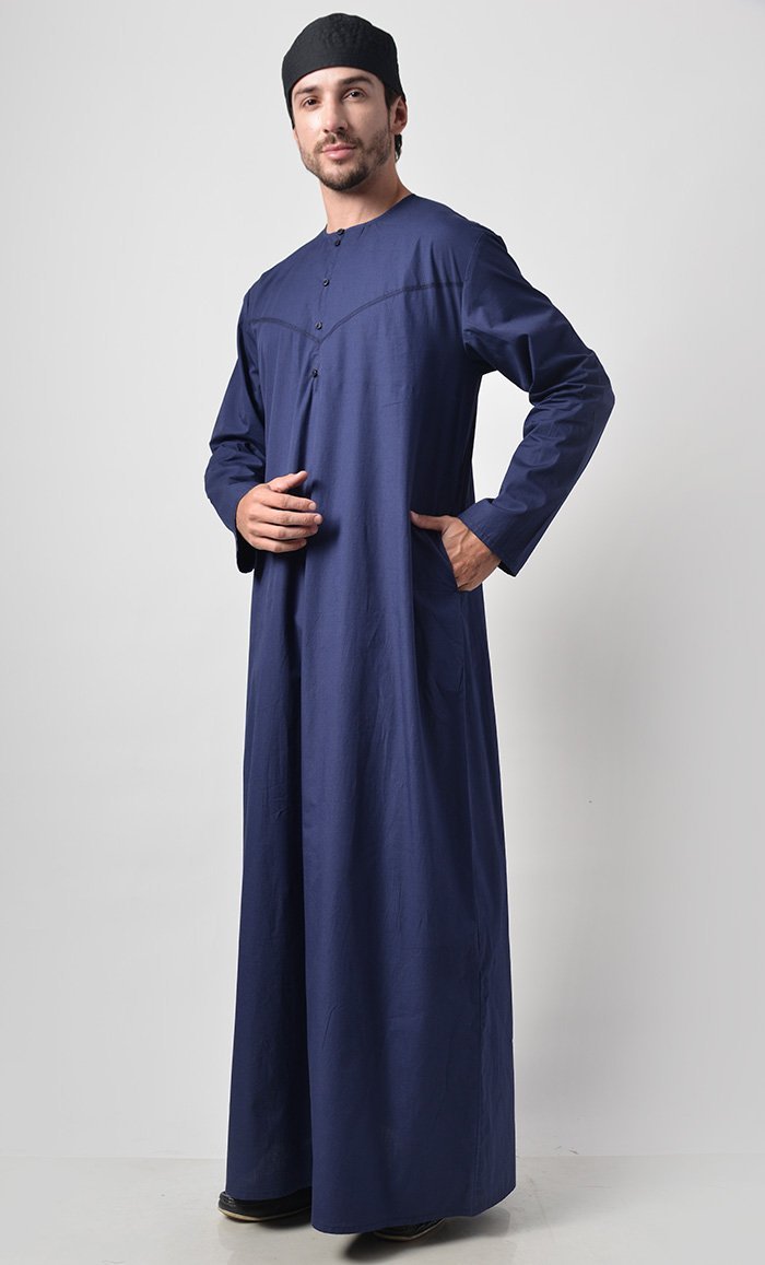 Basic Men's Front Yoke Detail Thobe