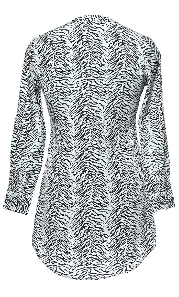 Basic Slip On Button Front Tunic With Pockets - EastEssence.com