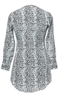 Basic Slip On Button Front Tunic With Pockets - EastEssence.com