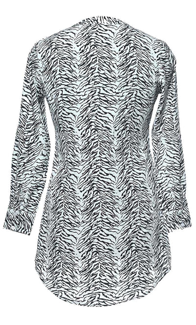 Basic Slip On Button Front Tunic With Pockets - EastEssence.com