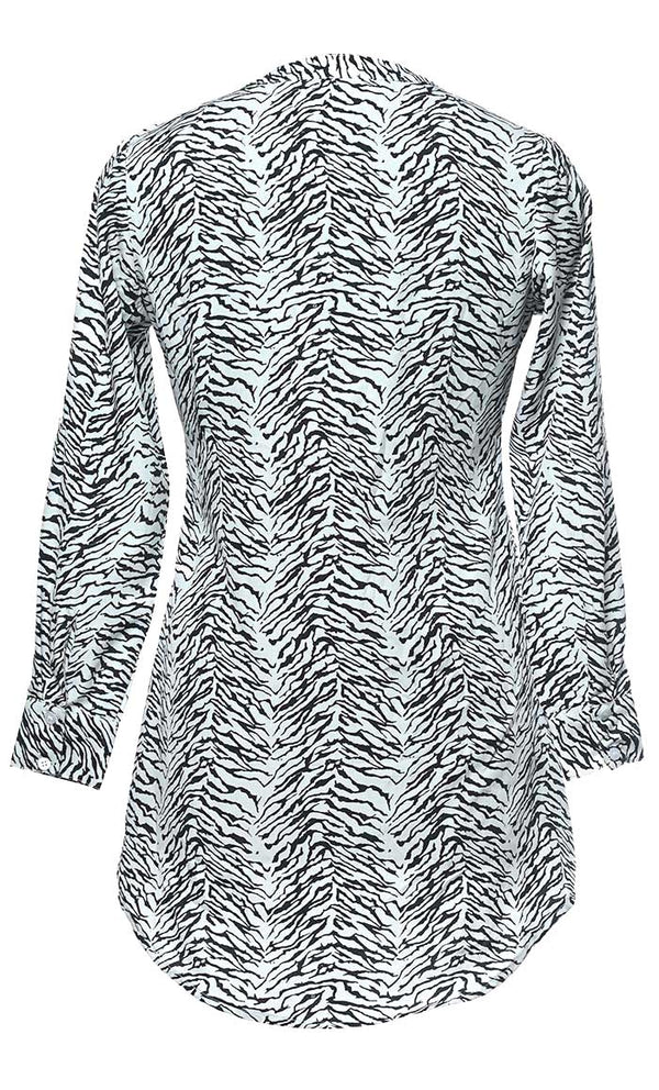 Basic Slip On Button Front Tunic With Pockets - EastEssence.com