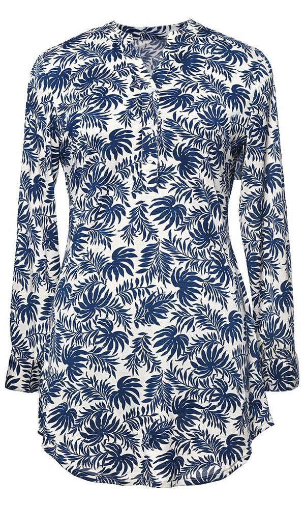 Basic Slip On Button Front Tunic With Pockets - EastEssence.com