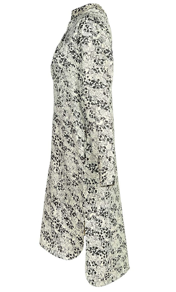 Basic Soft Silky Satin Floral Printed Tunic With Pockets - EastEssence.com