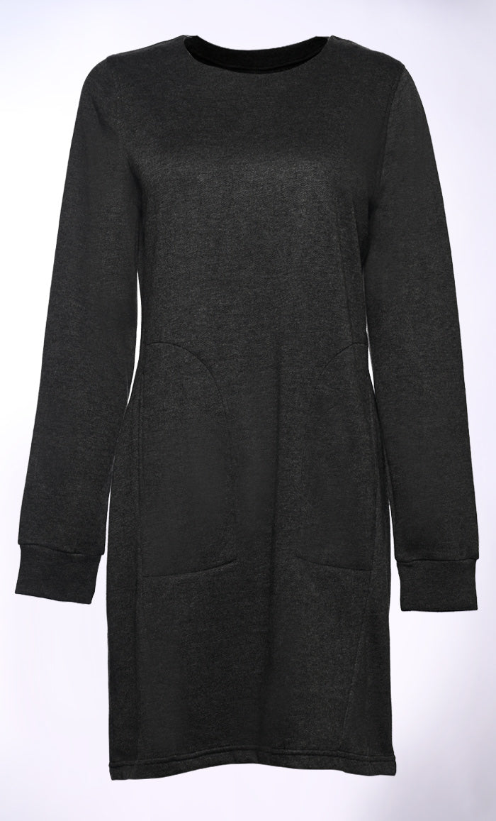 Basic Sweatshirt with Inner Patch Pockets - EastEssence.com