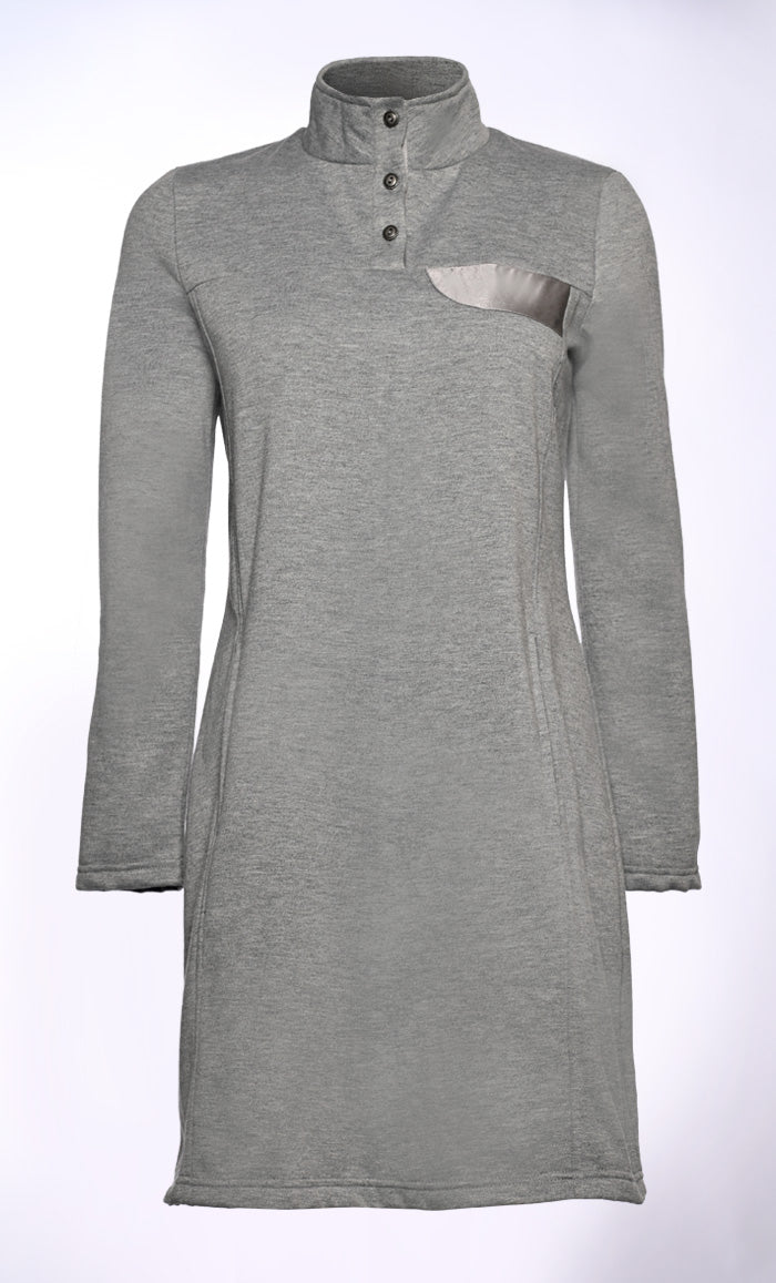 Basic Sweatshirt with Two Slit /Set-in Pockets - EastEssence.com