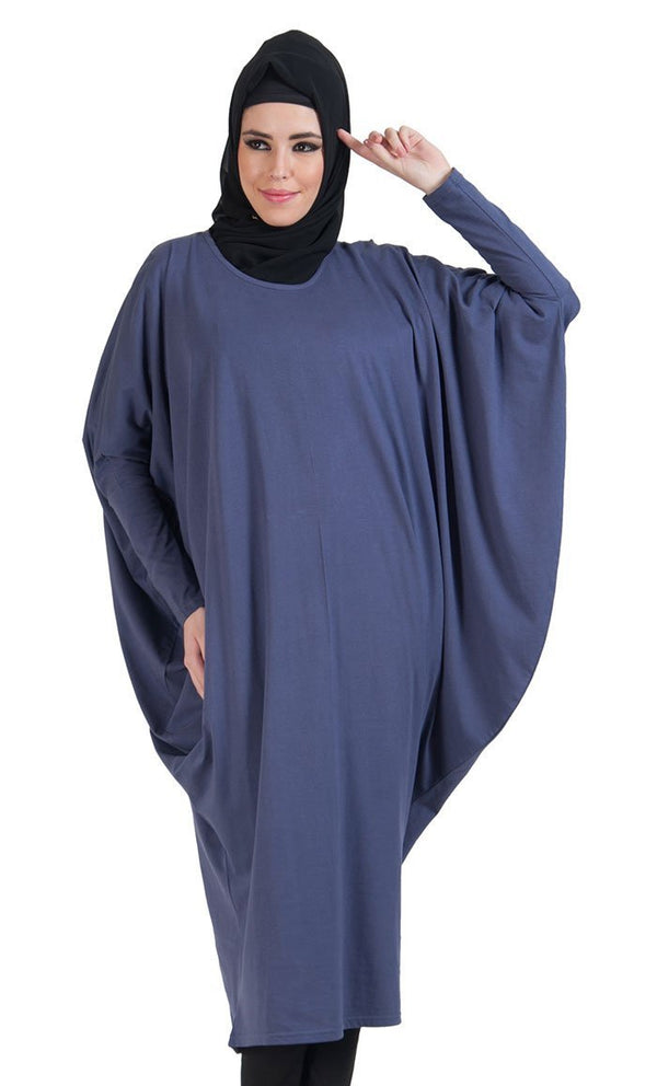 Batwing Extra Long Basic Kaftan Tunic - EastEssence.com