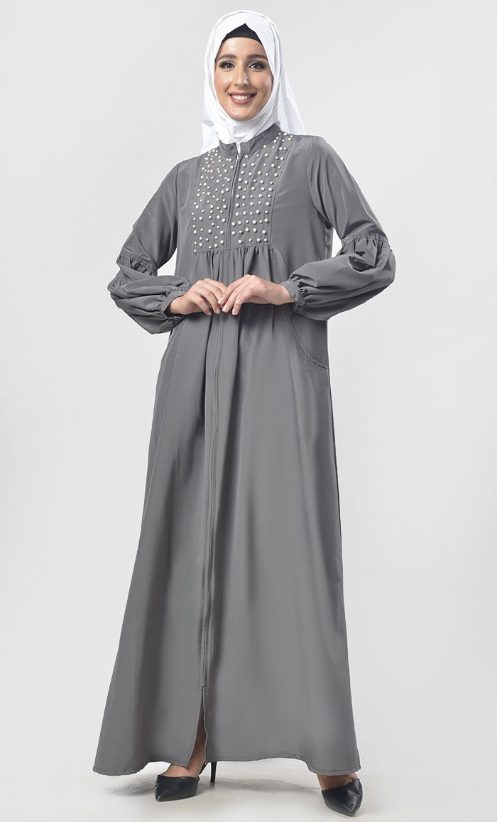 Beautiful Intricate Beads Abaya - EastEssence.com