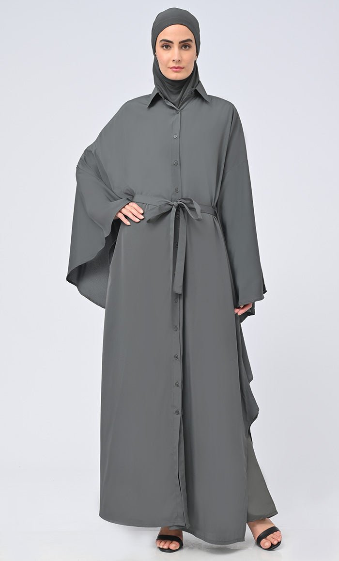 Button Down Kaftan Abaya