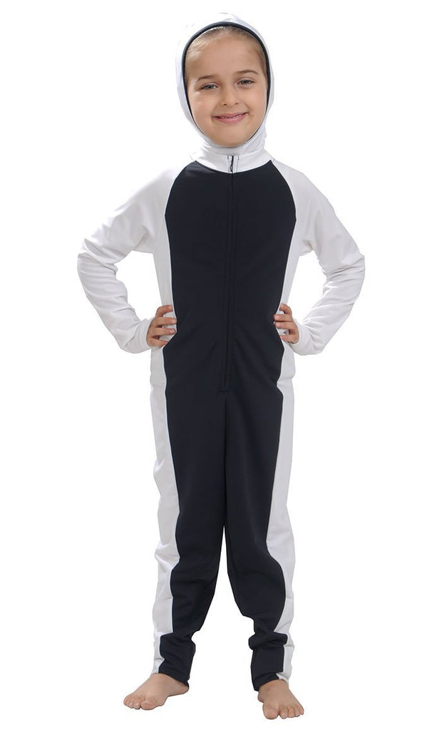 Black and White Girls Swimsuit-Final Sale - EastEssence.com