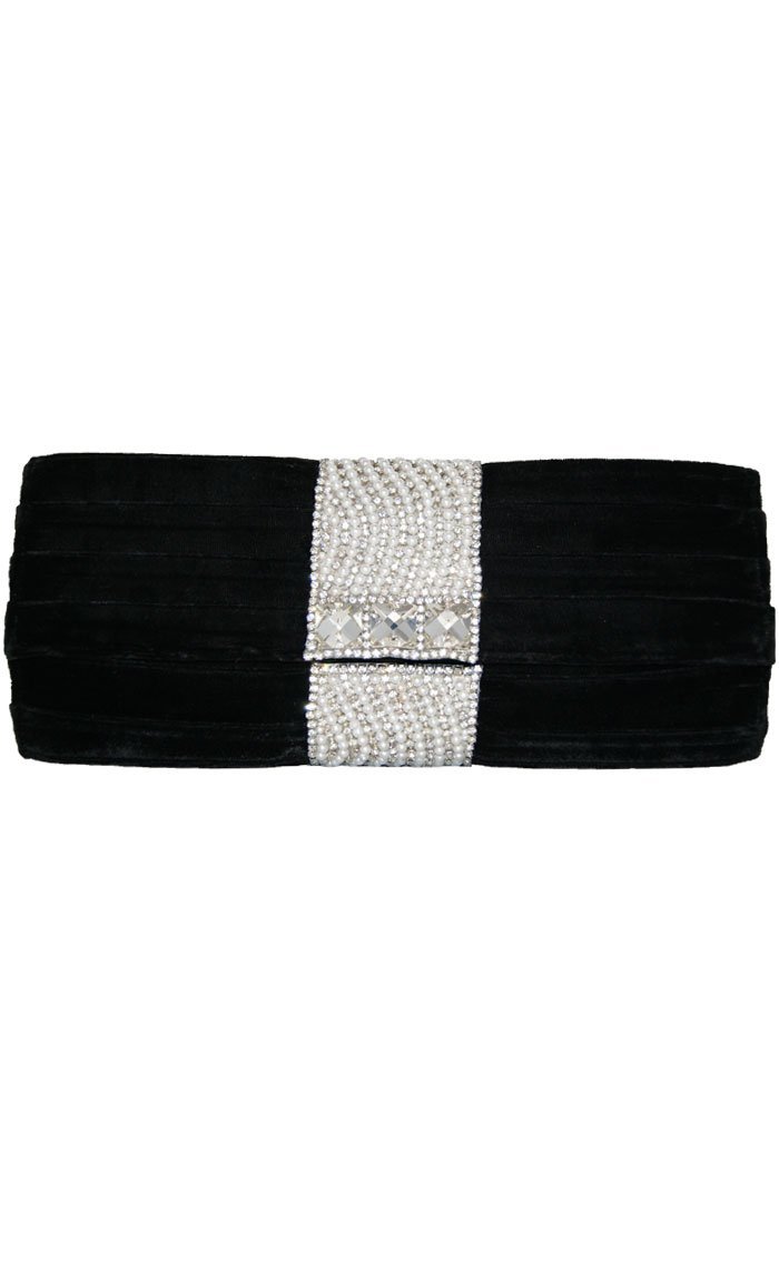 Accesories Black and White Pearl Clutch