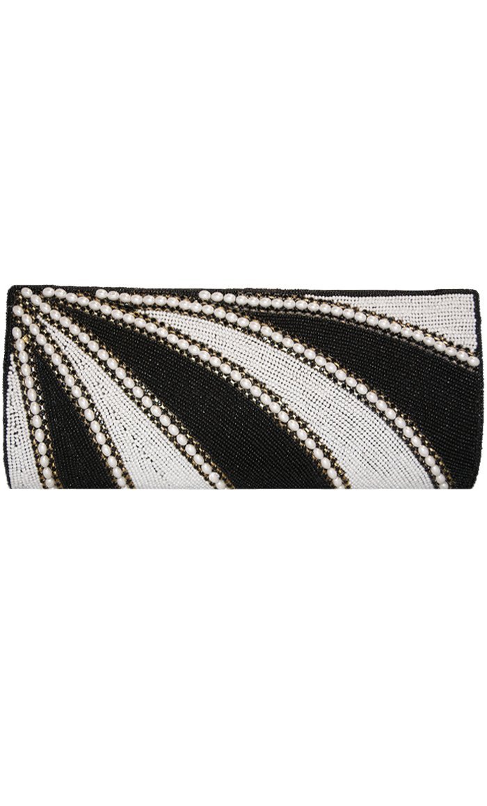 Accesories Black and White Pearl Clutch