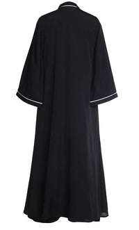 Black Applique Work Detailing Bisht