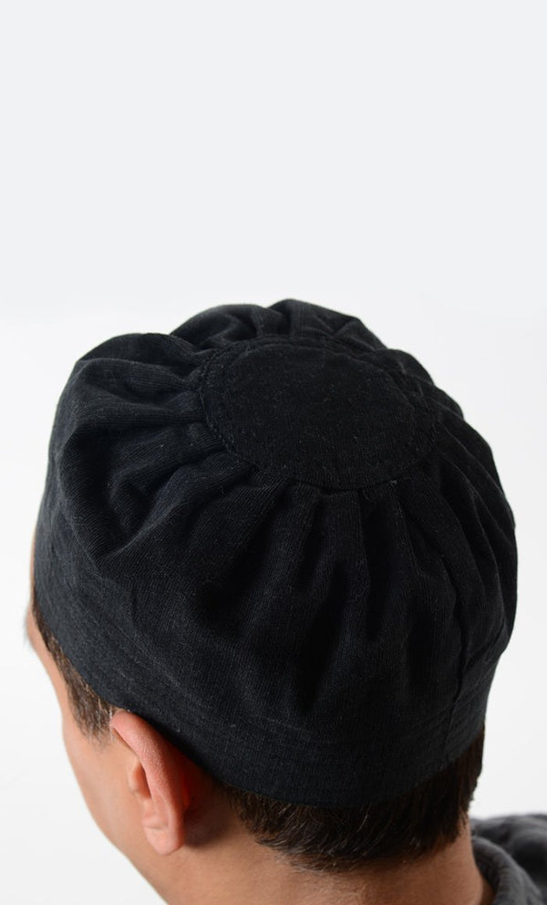 Black Corduroy Kufi - EastEssence.com