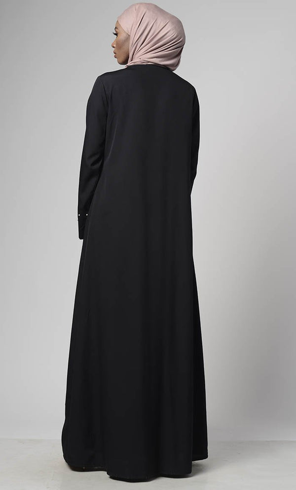 Black White Pearl Embrace Shrug With Lining