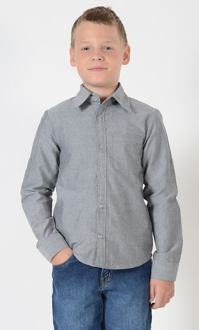Boys Chambray Button Down Shirt - EastEssence.com