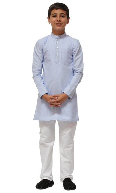 Boys Chambray Kurta Set - EastEssence.com