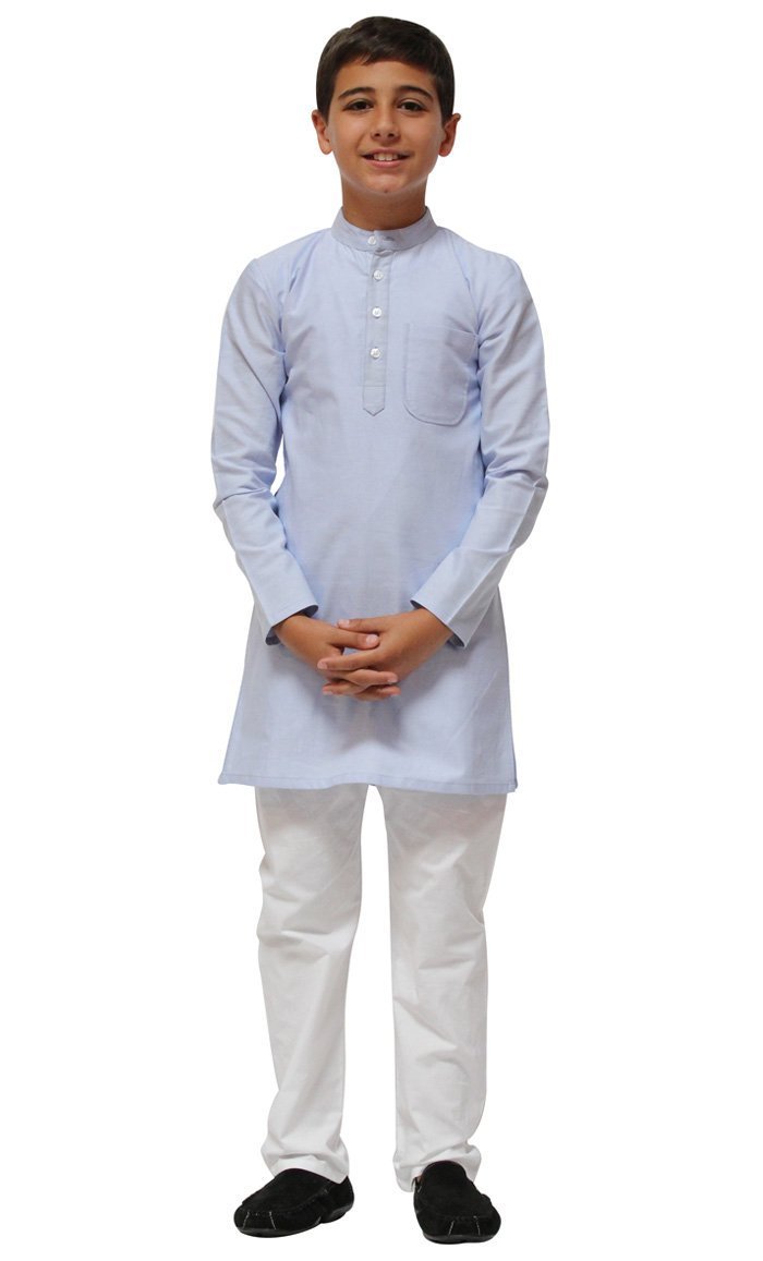 Boys Chambray Kurta Set - EastEssence.com