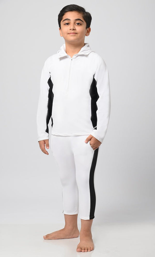 Boy's Contrasted Swimwear - 2Pc Set - EastEssence.com