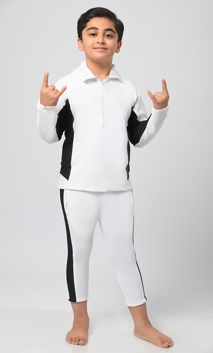 Boy's Contrasted Swimwear - 2Pc Set - EastEssence.com