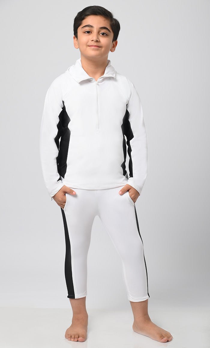 Boy's Contrasted Swimwear - 2Pc Set - EastEssence.com