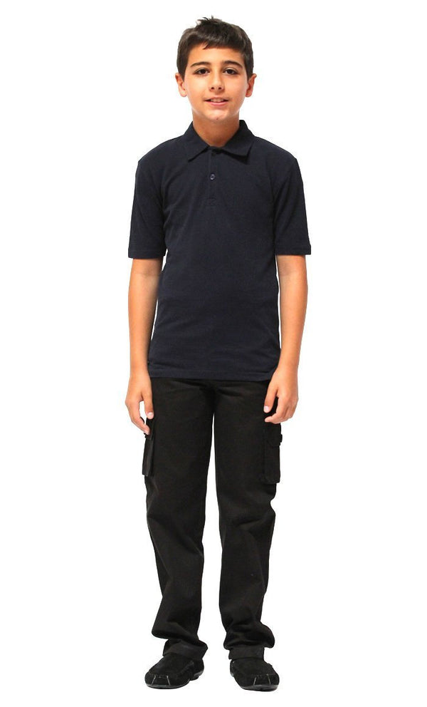 Boys Cotton Short Sleeve Uniform Polo - EastEssence.com
