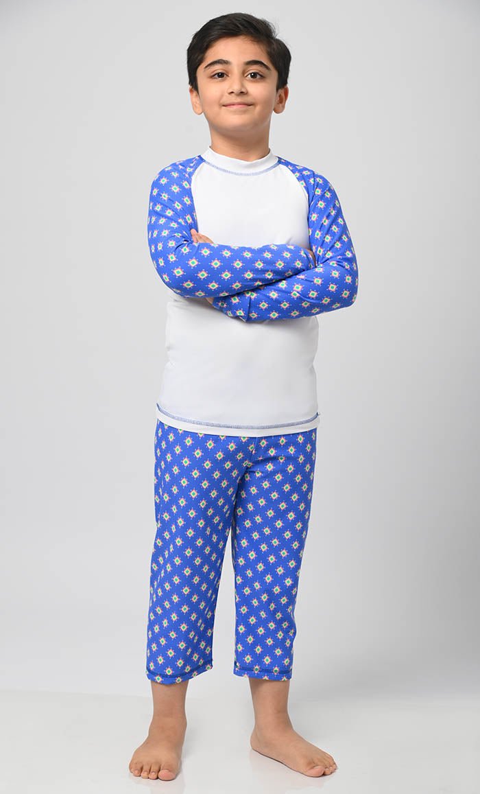 Boy's Uvrays Protected Printed Swimsuit - 2Pc Set - EastEssence.com