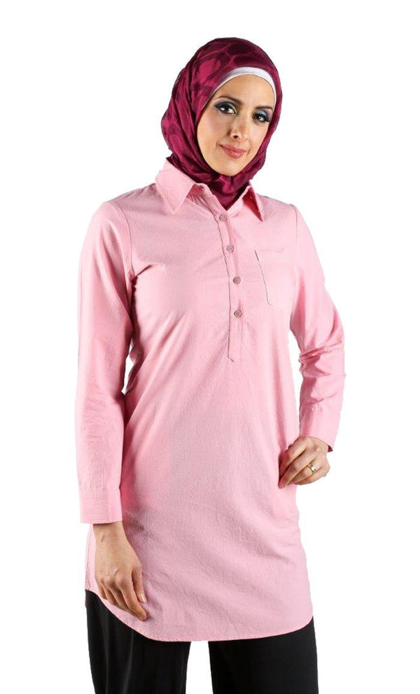 Button Neck tunic - EastEssence.com